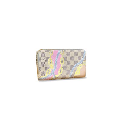LOUIS VUITTON DAMIER AZUR NAUTICAL ZIPPY WALLET N40480 (19*10cm)